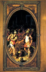 Kaupungin ryöstäminen, 1572 (liuskekivi) tekijältä Niccolo Betti